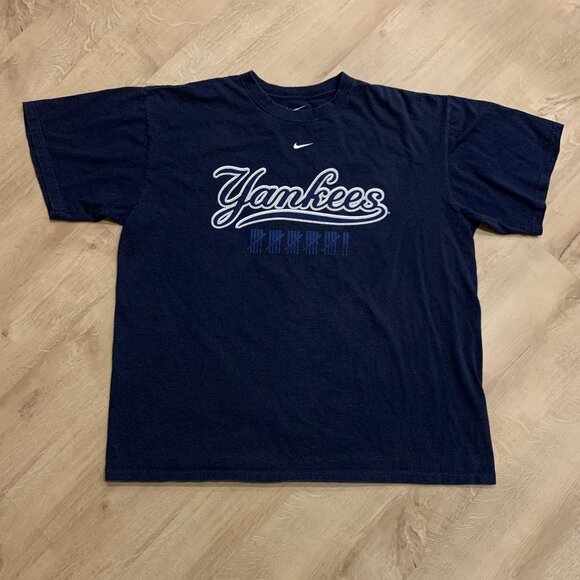 Nike MLB New York Yankees 2009 World Series Center Swoosh T-Shirt Men's XL - Picture 1 of 7